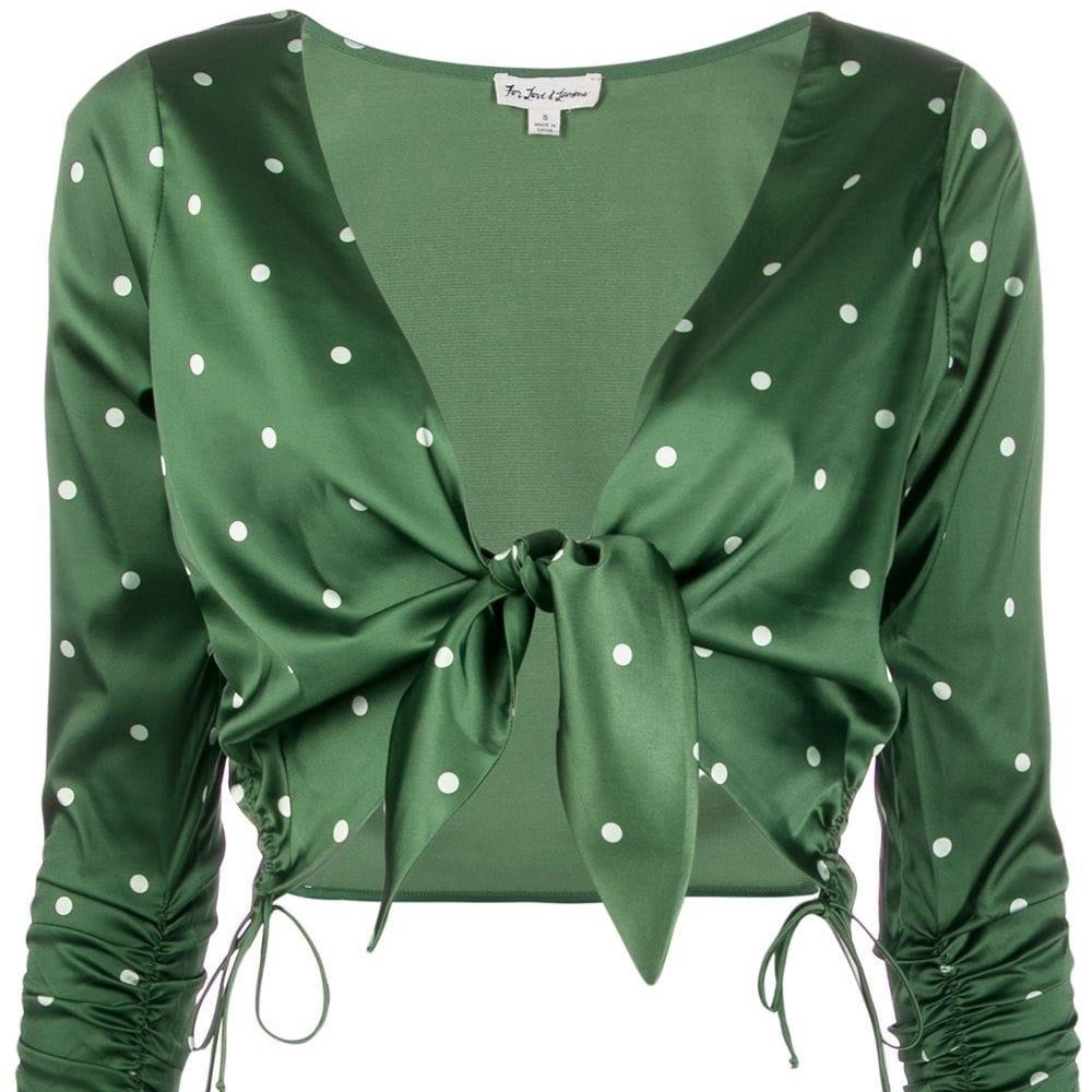 FOR LOVE & LEMONS GREEN TIE SHIRT